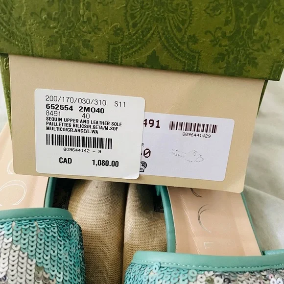 Gucci Sequin Multico Flat - Picture 10 of 11